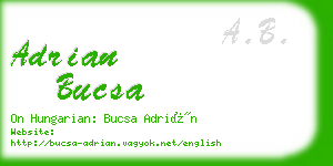 adrian bucsa business card